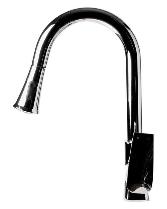 Square Gooseneck Pull Down Kitchen Faucet