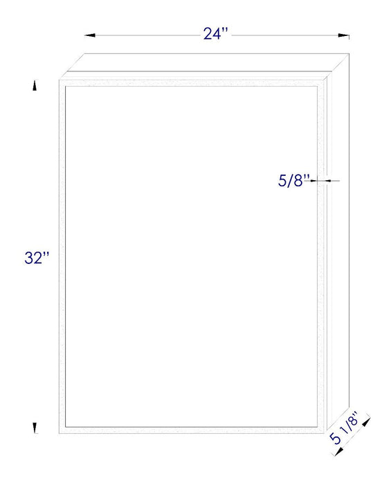 24" x 32" Single Door LED Light Medicine Cabinet