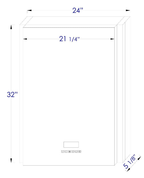 Single Door LED Light Bluetooth Medicine Cabinet