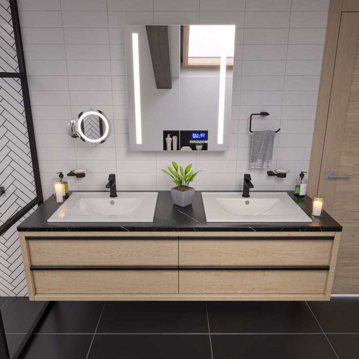 26" x 30" Double Door LED Light Bluetooth Medicine Cabinet