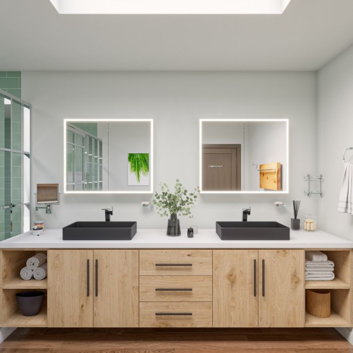 Double Door LED Light Medicine Cabinet