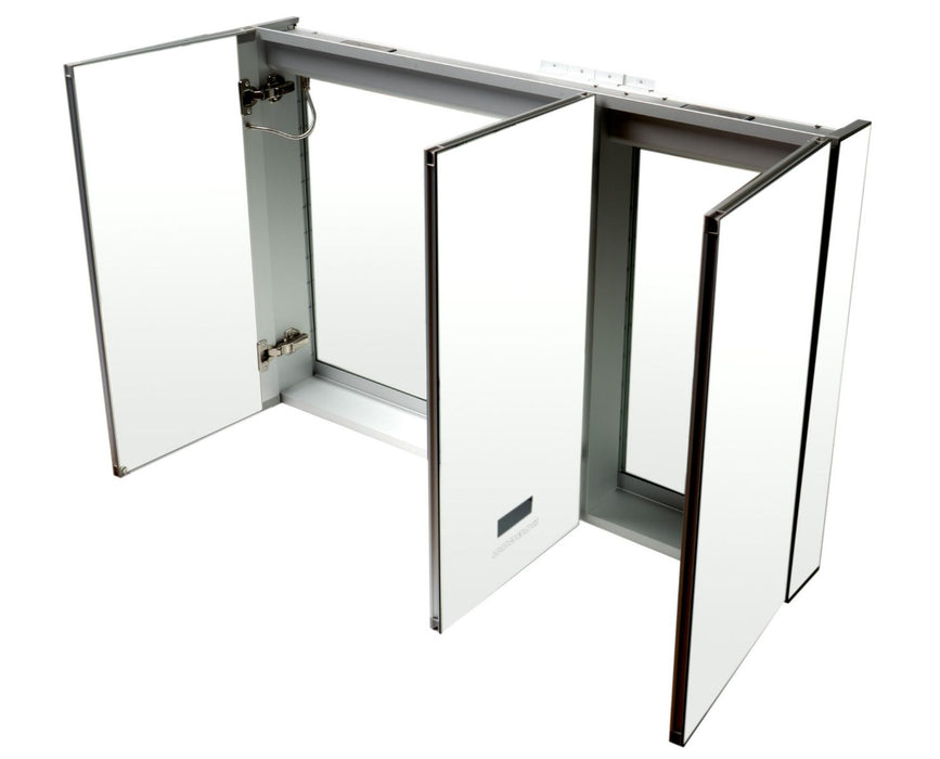 42" x 28" Triple Door LED Light Bluetooth Medicine Cabinet
