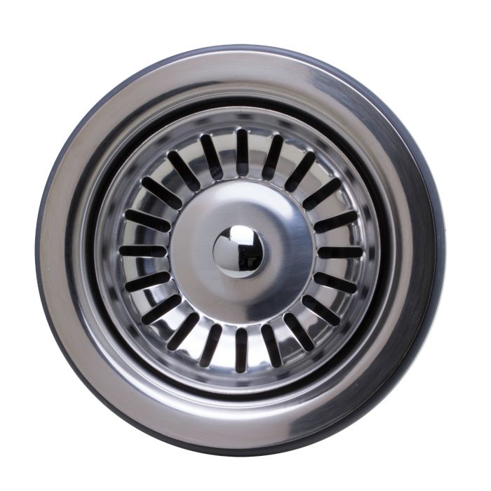 3 1/2" Brushed or Polished Stainless Steel Basket Strainer Drain