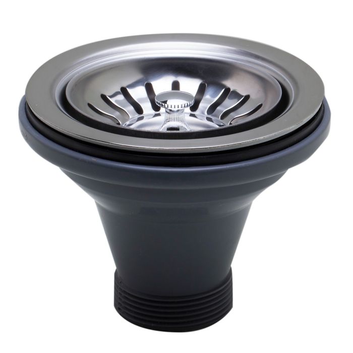 3 1/2" Brushed or Polished Stainless Steel Basket Strainer Drain