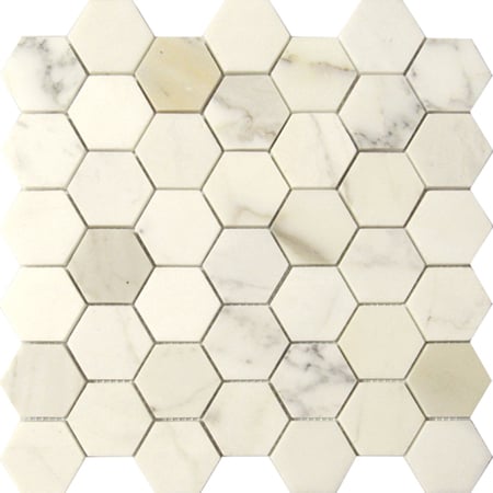 Calacata Gold 2 X2 Hexagon - Bravo Tile