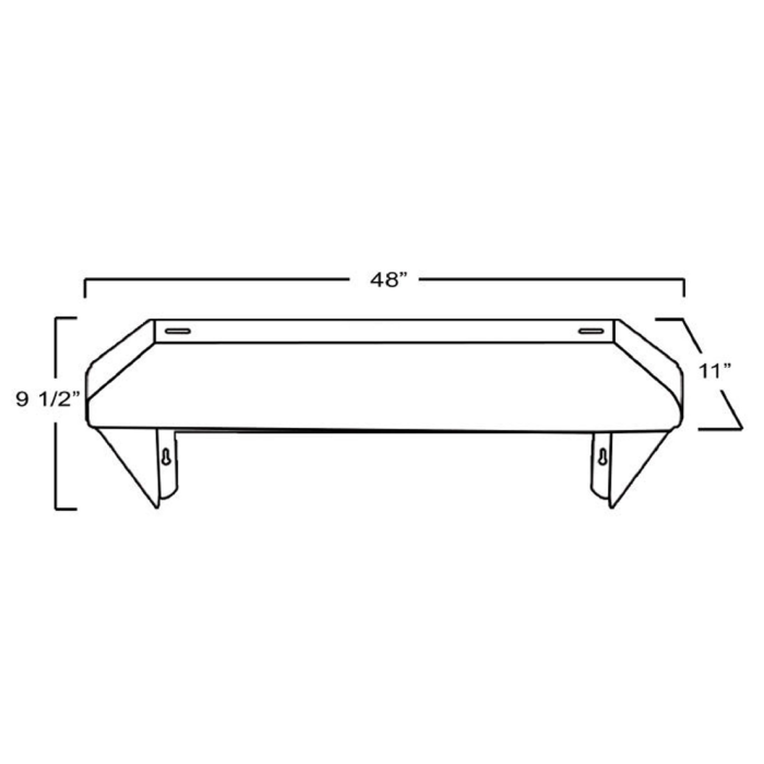 Whitehaus 48″ Culinary Equipment knock down stainless steel shelf