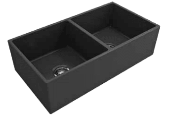 ESI FCMOD362D Modern Fireclay Farmhouse Double Bowl 36" view 1