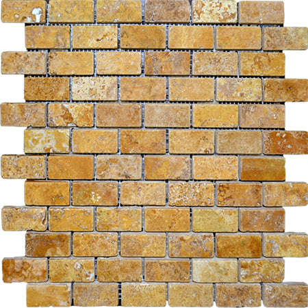 Gold Tumbled 1 X2 - Bravo Tile