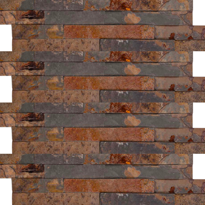 Multicolor Slate 6 X24 Ledger Panel - Bravo Tile