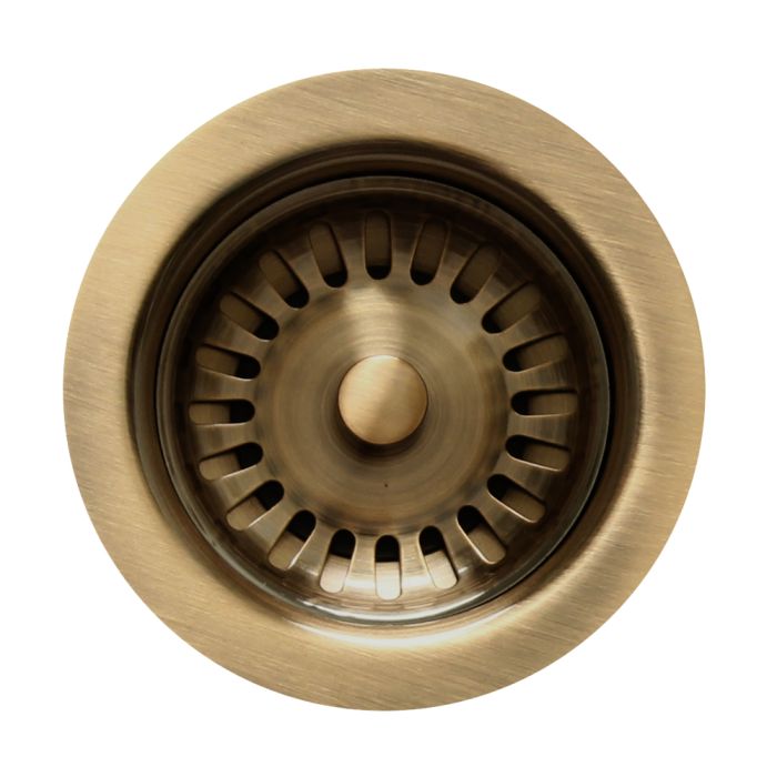 Whitehaus Extra Long Standard 3 1/2'' Basket Strainer Duet Sinks