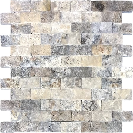 Silver 1 X2 Split Face - Bravo Tile