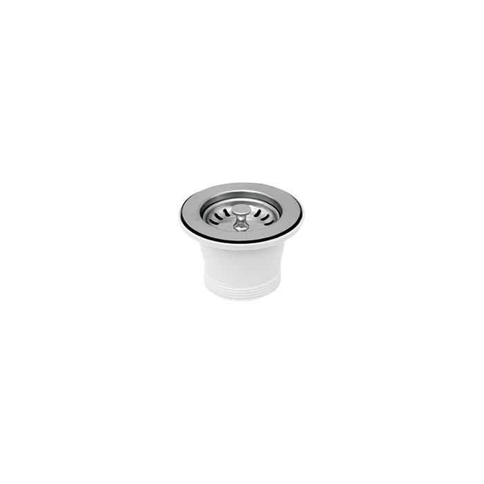 Whitehaus Stainless Steel Kitchen Basket Strainer with Lift Stopper