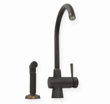 Whitehaus Goose Neck Swivel Kitchen Faucet & Side Spray