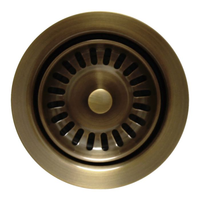 Whitehaus 3 1/2'' Brass Waste Disposer Trim / Deep Fireclay Sink