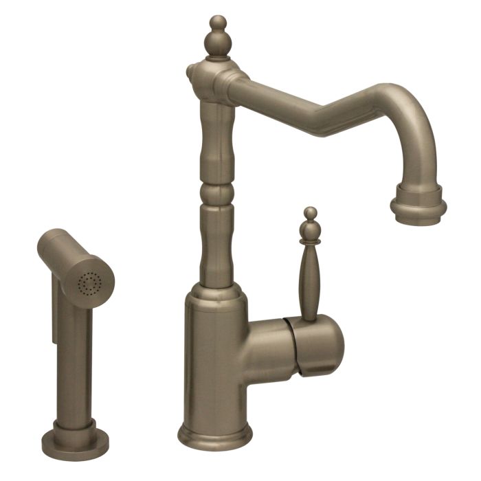 Whitehaus Kitchen Faucet With Traditional Swivel Spout