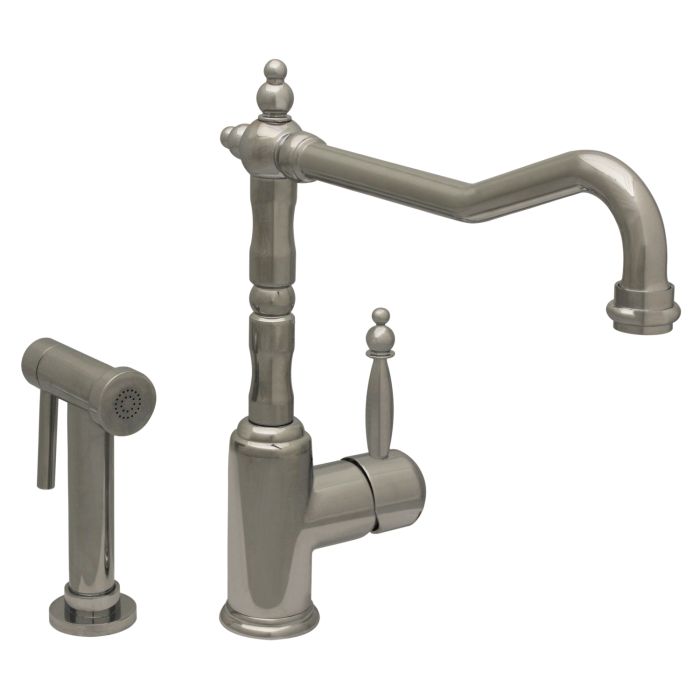 Whitehaus Kitchen Faucet With Traditional Swivel Spout