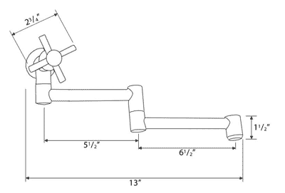 Modern Wall Mount Retractable Kitchen Pot Filler