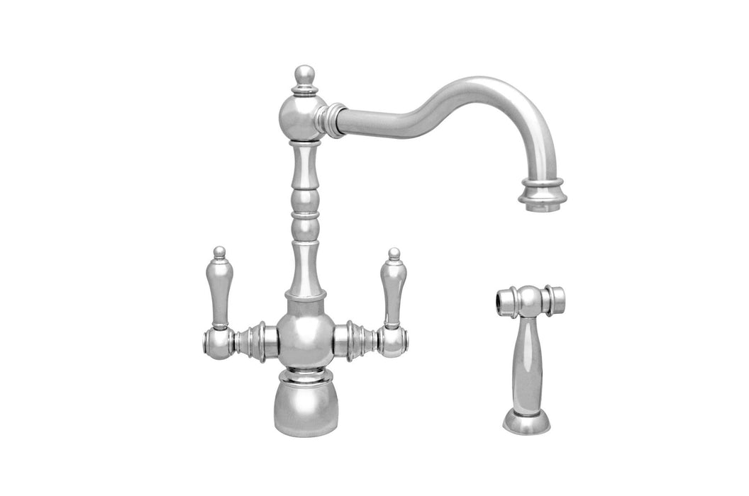Whitehaus  Englishhaus Dual Lever Handle Faucet with Solid Brass Side Spray