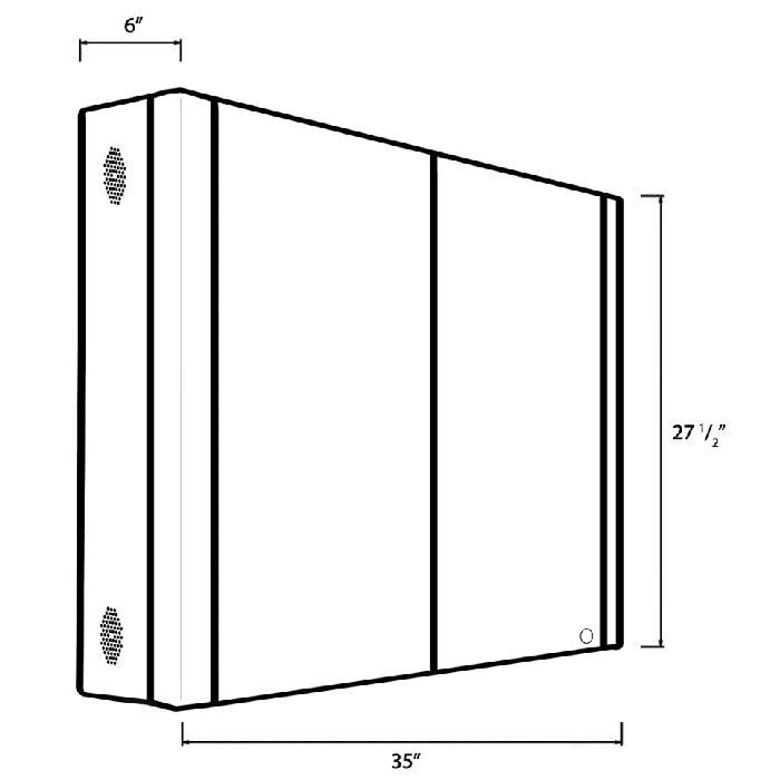 Whitehaus  Musichaus Double Door Anodized Aluminum Cabinet