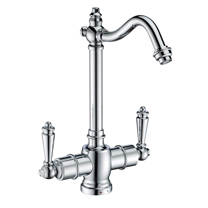 Whitehaus Point of Use Instant Hot/Cold Water Faucet with Traditional Spout