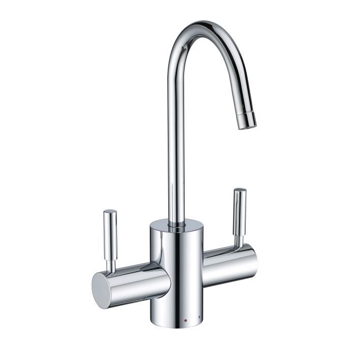 Whitehaus Point of Use Instant Hot/Cold Water Faucet with Contemporary Spout
