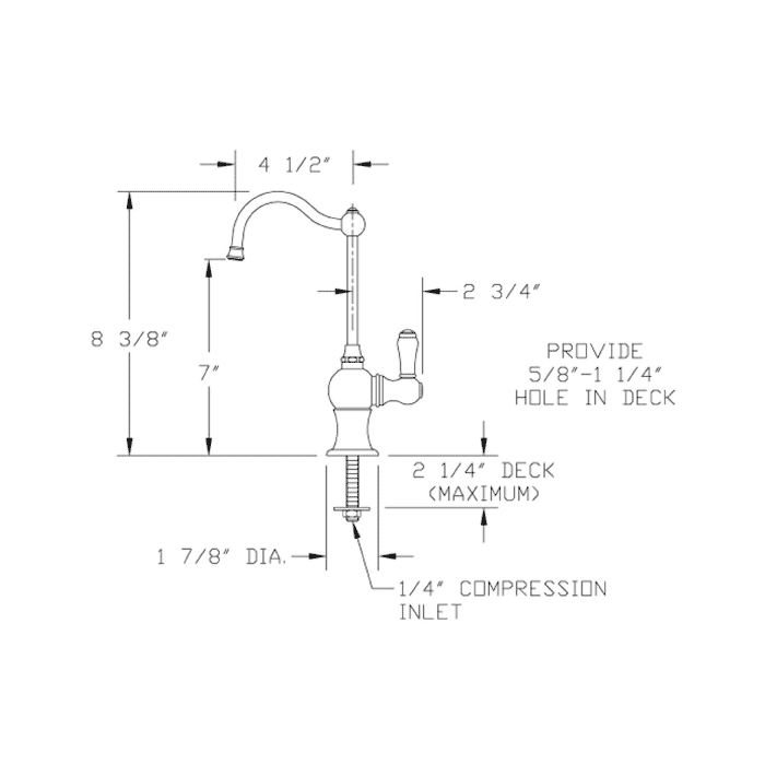 Whitehaus  Brass Traditional Kitchen Drinking Water Dispenser
