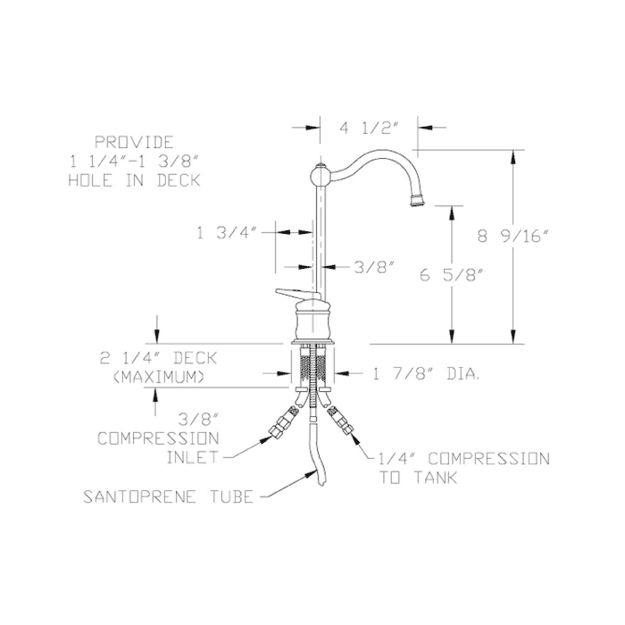 Whitehaus  Brass Traditional Kitchen Instant Hot Water Dispenser