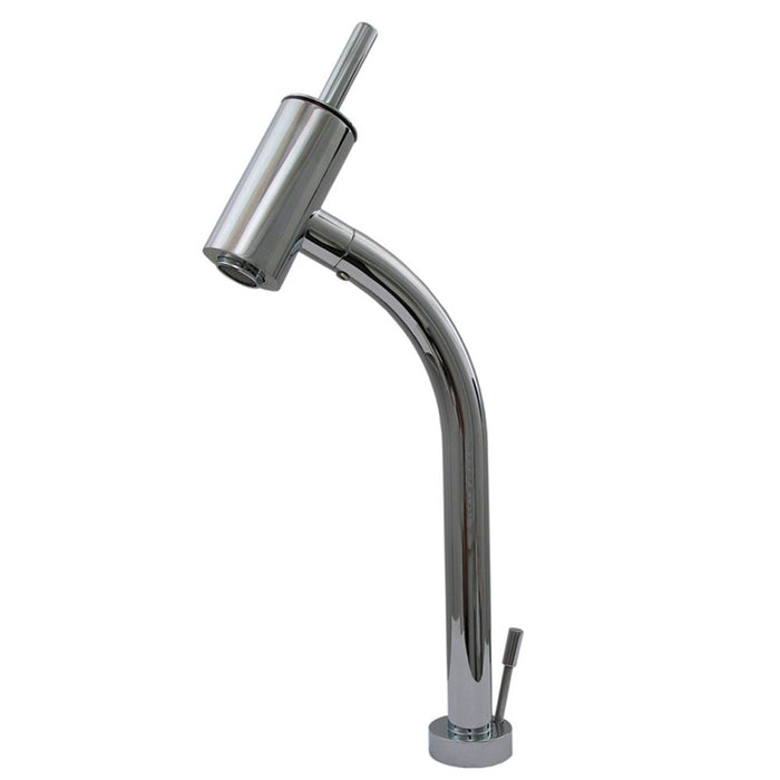 Whitehaus Polished Chrome Wall Mount Laundry Faucet with Extended Swivel Spout