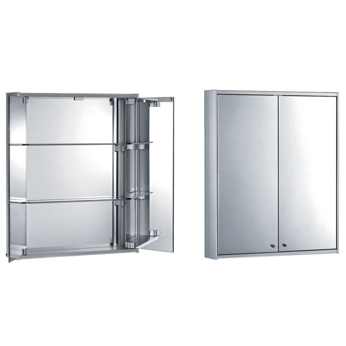 Whitehaus Double Door Medicine Cabinet with Double Mirrored Walls