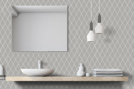 4.5" Whisper Gray Diamond Tile - Unique Design Solutions