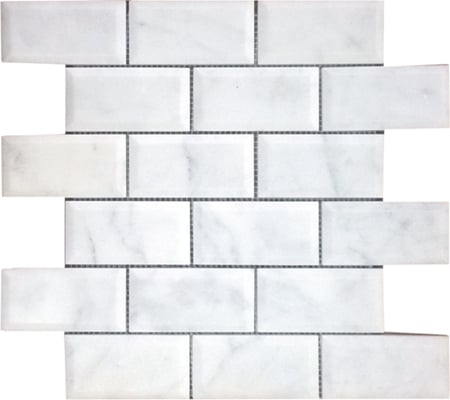 White Carrera 2 X4 Beveled - Bravo Tile