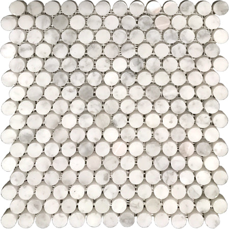 White Carrera Penny Round - Bravo Tile