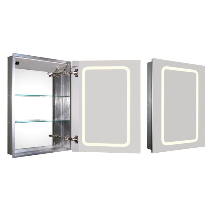 Whitehaus  Recessed Single Door Cabinet with Adjustable Shelves