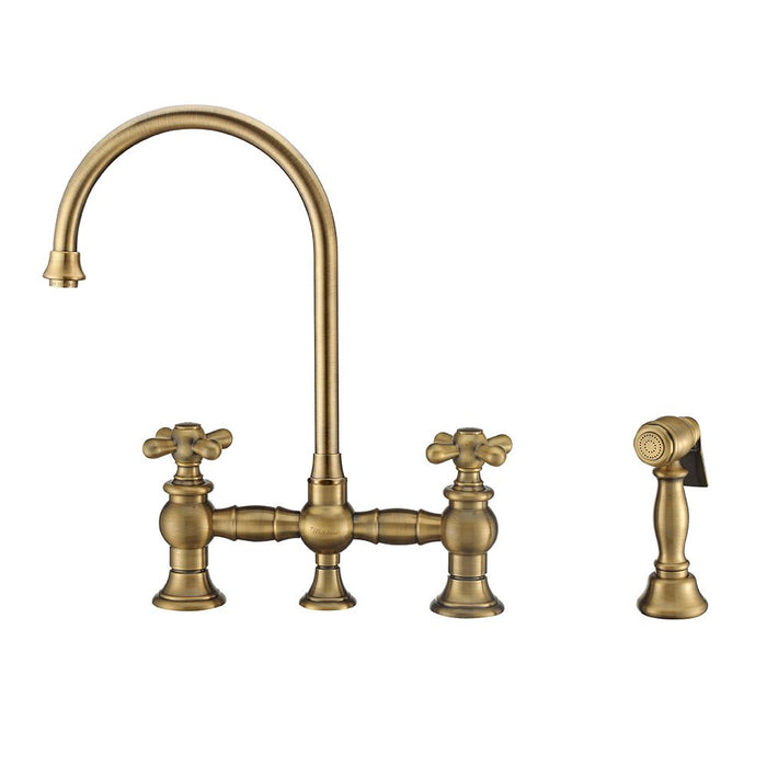 Whitehaus Vintage III Plus Bridge Faucet w/ Swivel Spout