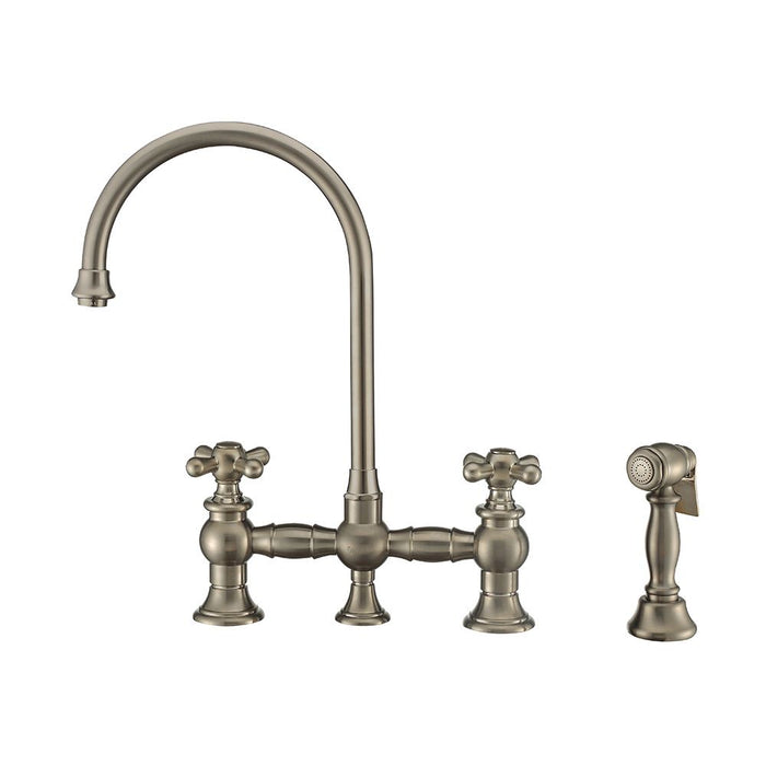 Whitehaus Vintage III Plus Bridge Faucet w/ Swivel Spout