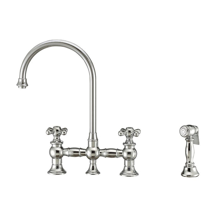Whitehaus Vintage III Plus Bridge Faucet w/ Swivel Spout