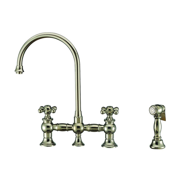 Whitehaus Vintage III Plus Bridge Faucet w/ Swivel Spout