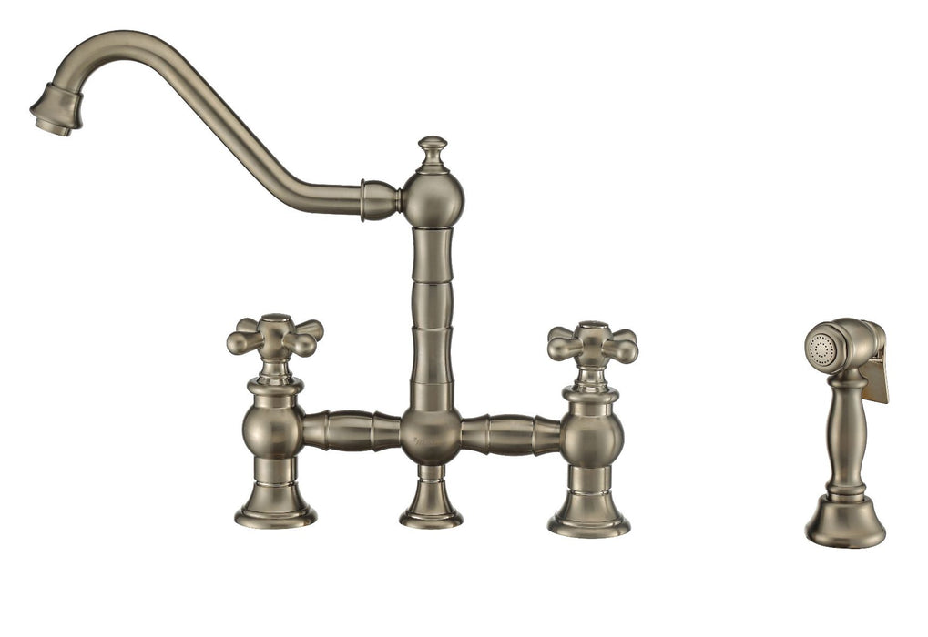 Whitehaus Vintage III Plus Bridge Faucet w/ Cross Handles