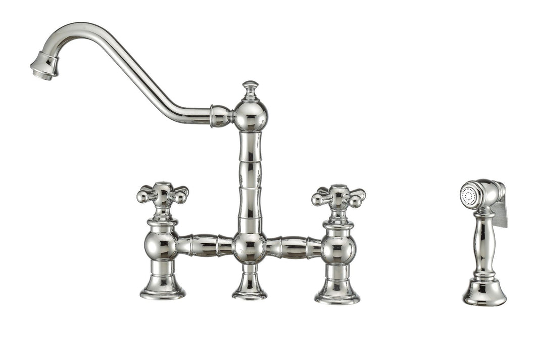Whitehaus Vintage III Plus Bridge Faucet w/ Cross Handles
