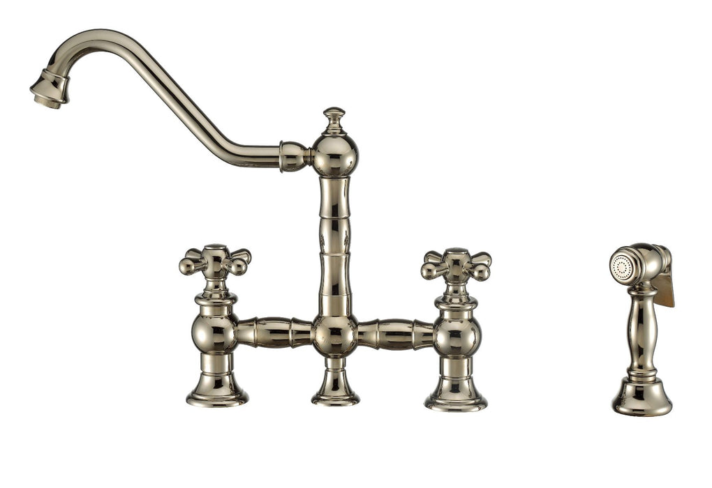 Whitehaus Vintage III Plus Bridge Faucet w/ Cross Handles