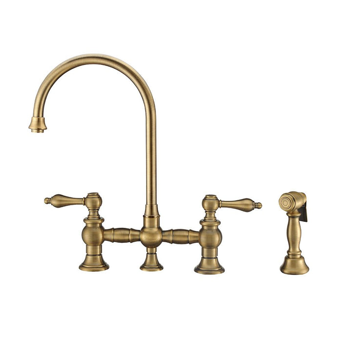 Whitehaus Vintage III Plus Bridge Faucet w/ Swivel Spout