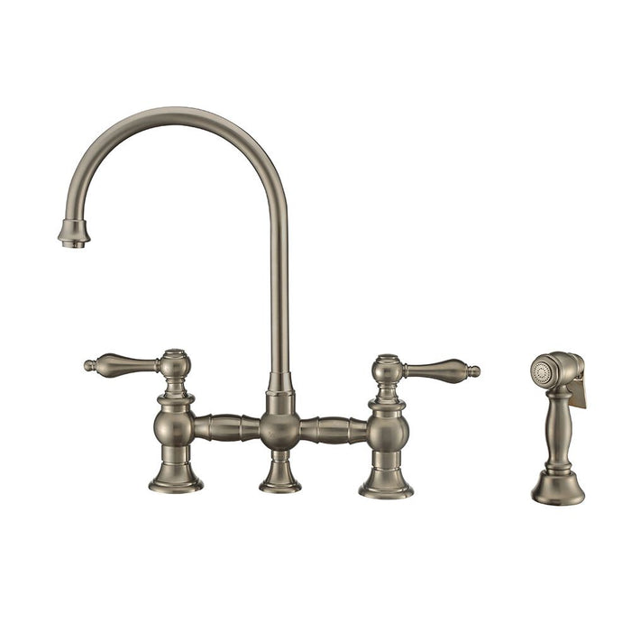 Whitehaus Vintage III Plus Bridge Faucet w/ Swivel Spout