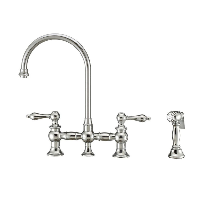 Whitehaus Vintage III Plus Bridge Faucet w/ Swivel Spout