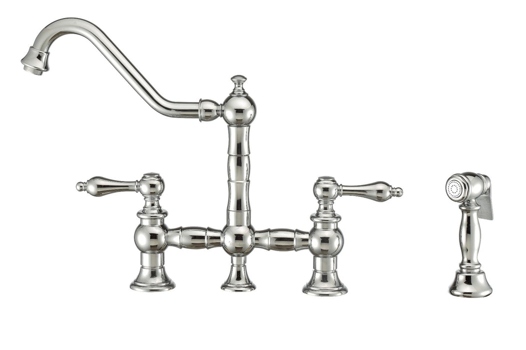 Whitehaus Vintage III Plus Bridge Faucet w/ Lever Handles