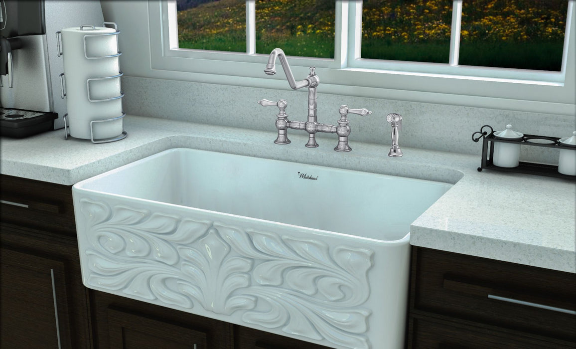 Whitehaus Vintage III Plus Bridge Faucet w/ Lever Handles