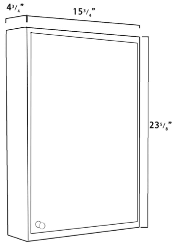 Whitehaus Medicine Cabinet with Double Faced Mirrored Doors