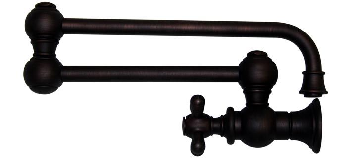 Whitehaus Wall Mount Cross Retractable Kitchen Pot Filler