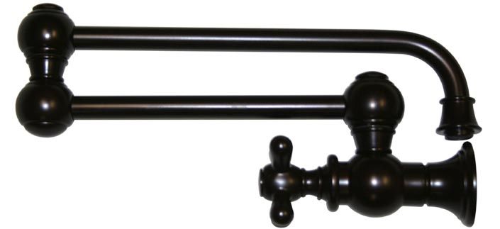 Whitehaus Wall Mount Cross Retractable Kitchen Pot Filler