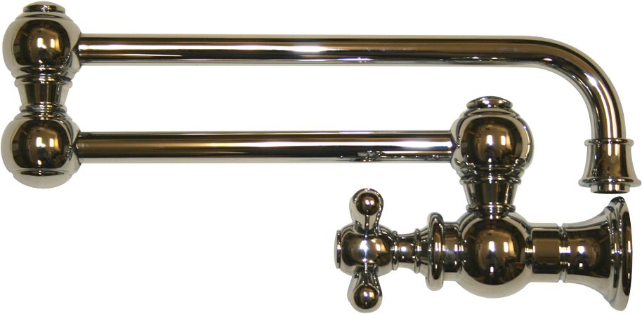 Whitehaus Wall Mount Cross Retractable Kitchen Pot Filler