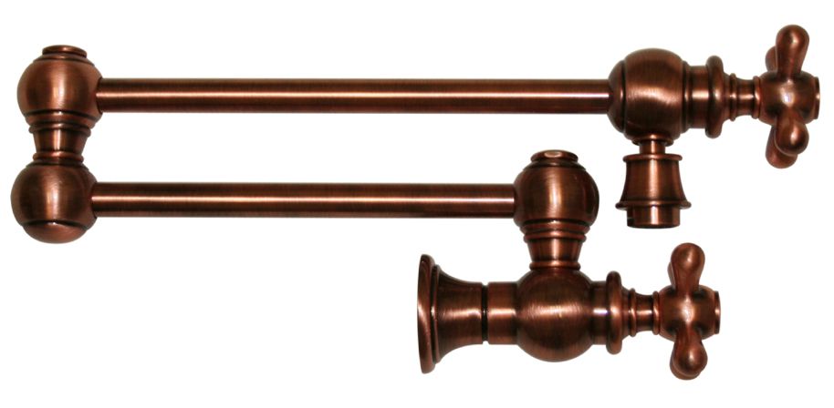 Whitehaus  Wall Mount Cross Retractable Kitchen Pot Filler